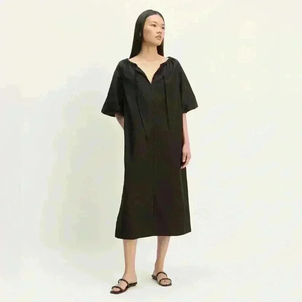 NWT! Everlane The Supima® Puff-Sleeve Dress
